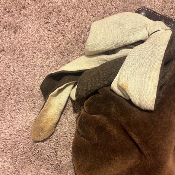 Juicy Couture Brown & Gold Velour Daydreamer Large Bag - Picture 3 of 7